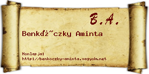 Benkóczky Aminta névjegykártya